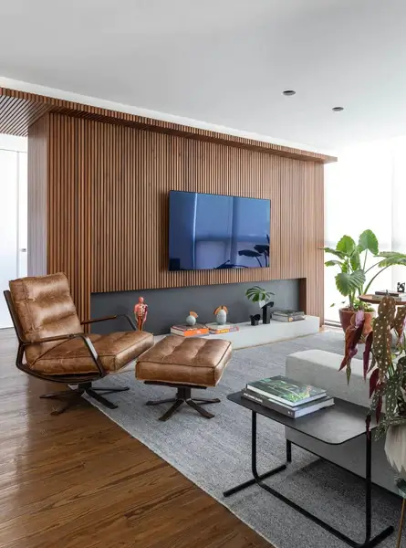 Mid-century living room with lots of daylight